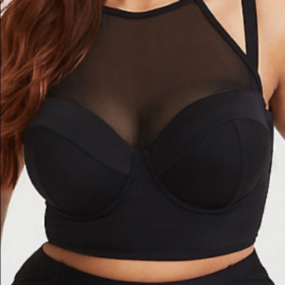 torrid Other - TORRID Black Sexy Sheer Bikini Swimsuit Bra Top 3